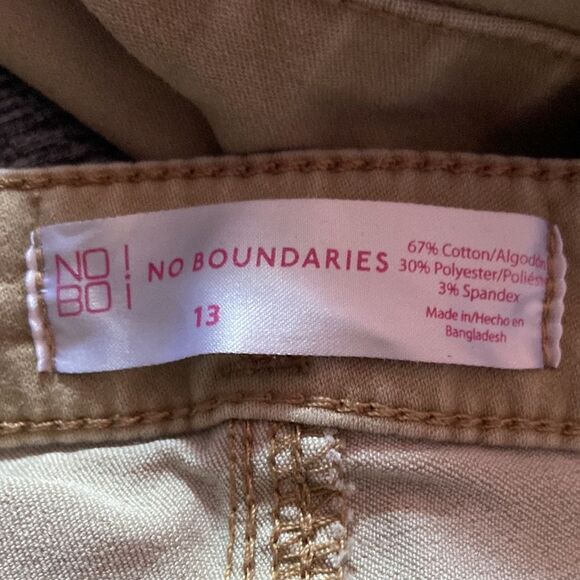 No Boundaries Women’s Juniors Tan 3-Button High Rise Jeans Size 13 - Picture 4 of 4